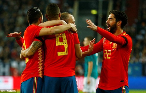 Rozgrywka w Hiszpanii 1-0 z Tunezją